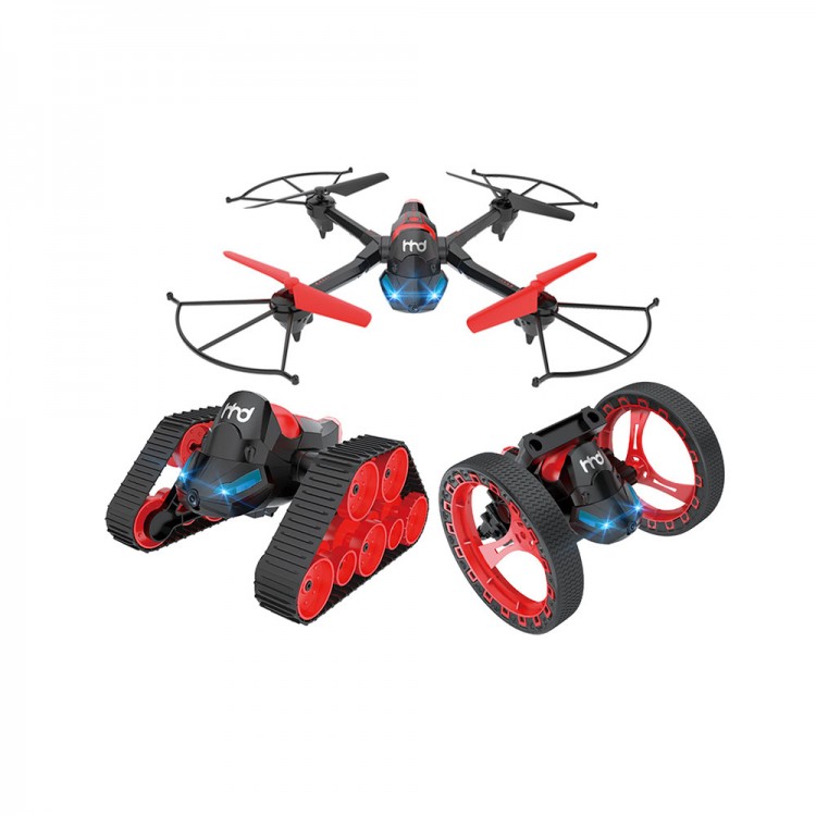 3 In 1 RC Drone 6Axis Gyroscope + RC Tank Car + RC Bounce Car w/Wifi