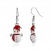 Christmas Snowman Earrings Women Snowman Earrings Personality Fashion Cute Gift  