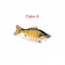 Color Hard Bait Plastic Hard Bait Classic 7 Sections Bait Fish Bionic Bait 10cm 