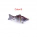 Color Hard Bait Plastic Hard Bait Classic 7 Sections Bait Fish Bionic Bait 10cm 