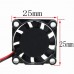 4 Pcs 12V Cooling Fan Brushless DC Cooler Fan Printer 2-Pin 25x25x7mm 