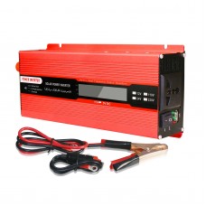 2000W Car Power Inverter DC 12V to AC 110V Solar Power Inverter LCD Display Red 