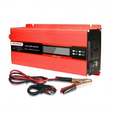 2000W Car Power Inverter DC 24V to AC 110V Solar Power Inverter LCD Display Red        