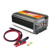 1000W Power Inverter DC 12V-24V to AC 110-220V Black with LCD Screen  