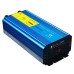 1500W Solar Power Inverter Pure Sine Wave DC 24V to AC 220V Blue with LCD Screen  