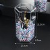 Transparent Makeup Brushes Holder Dust-Proof Makeup Organizer Box + Colorful Artificial Pearls