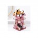 360° Rotating Makeup Organizer Adjustable Multi-tiered Cosmetic Storage Brush Jewelry Holder           