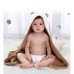 Baby Hooded Bath Towel Cotton Baby Hooded Towel Cape Towel Soft Cartoon Wrap Blanket 90x90cm 