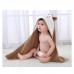 Baby Hooded Bath Towel Cotton Baby Hooded Towel Cape Towel Soft Cartoon Wrap Blanket 90x90cm 