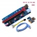 6pcs Pci-e Riser Pcie Extender Pcie 16x Extender PCI-E 1X to 16X Cable 6Pin DC-DC Graphics Card Extension