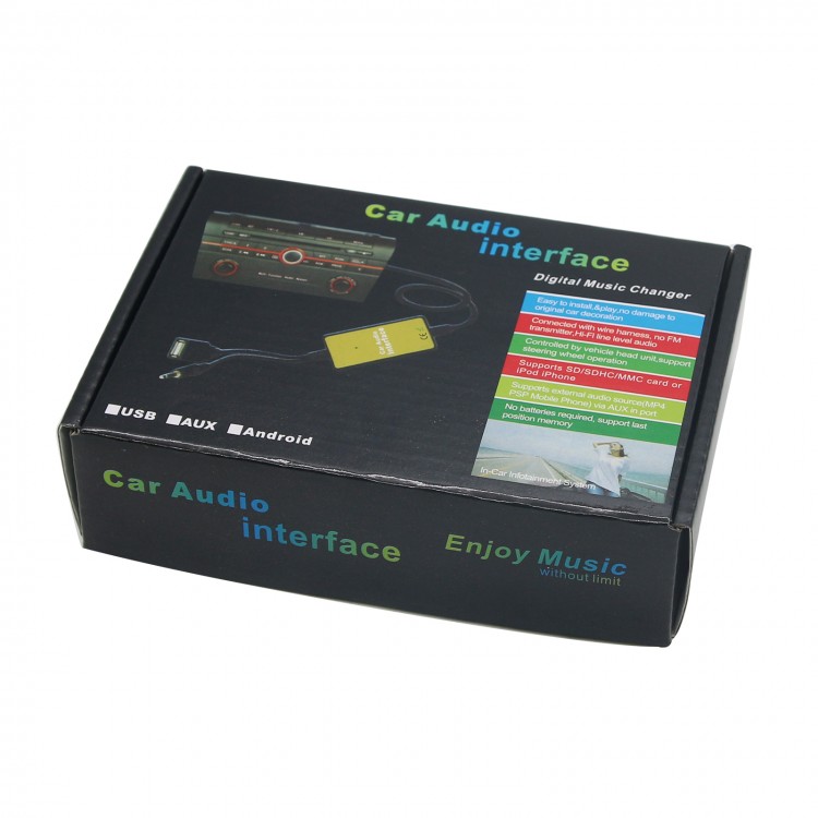 2 in 1 Auto USB AUXIn Adapter Input Car Radio MP3 Player Interface for