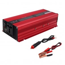 2000W Car Power Inverter DC 12V to AC 220V Solar Power Inverter LCD Display Red