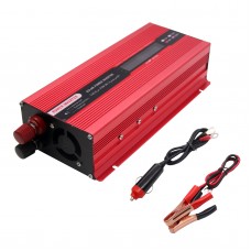 2000W Car Power Inverter DC 24V to AC 220V Solar Power Inverter LCD Display Red 