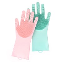 Cleaning Gloves Silicone Scrubber Gloves Dish Washing Pet Grooming Hair Car Insulated Kitchen Helper