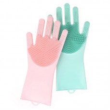 Cleaning Gloves Silicone Scrubber Gloves Dish Washing Pet Grooming Hair Car Insulated Kitchen Helper