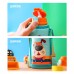 Thermos Bottle Kids 630ml Stainless Steel with 3 Lids Straw Cute Puppy Pattern for Boys Girls