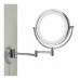 8.5" Wall Mount Lighted Makeup Mirror Folding 10x Magnification Double-Sided Chrome Finish