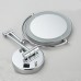 8" Wall Mount Lighted Makeup Mirror Folding 3x Magnification Double-Sided Chrome Finish    