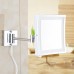 8" Square Wall Mount Lighted Makeup Mirror Folding 3X Makeup Mirror Chrome Finish  