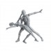 2pcs Anime Figures Male + Female Action Figure Anime Set PVC Doll Figures Gray 