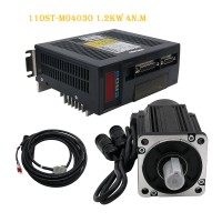 110ST-M04030 AC Servo Motor Kit 1.2KW 4N.M 220V + Driver + Cables Servo Motor Kit 