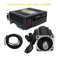 130ST-M15015 AC Servo Motor Kit 2.3KW 15N.M 1500RPM + Driver + Cables Servo Motor Kit 