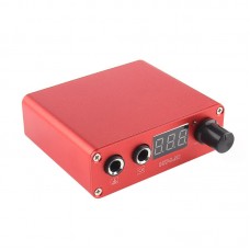 Mini USB Tattoo Power Supply Portable Design with LCD Display Screen Red 