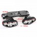 4WD Robot Tank Chassis Kit Black Chassis Shock Absorbing + 4pcs 12V 300RPM Motors with Encoder              