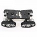 4WD Robot Tank Chassis Kit Black Chassis Shock Absorbing + 4pcs 12V 300RPM Motors with Encoder              