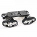 4WD Robot Tank Chassis Kit Black Chassis Shock Absorbing + 4pcs 12V 300RPM Motors with Encoder              