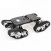 4WD Robot Tank Chassis Kit Black Chassis Shock Absorbing + 4pcs 12V 300RPM Motors with Encoder              