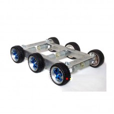 6WD Smart RC Car Chassis Kit Aluminum Alloy Frame + 12V Motors for DIY 7kg Load Capacity Unassembled            