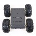 4WD Smart Robot Car Chassis Kit for Arduino Aluminum Alloy Black Wheels + 12V High-Power Motors C3             