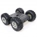 4WD Smart Robot Car Chassis Kit for Arduino Aluminum Alloy Black Wheels + 12V High-Power Motors C3             