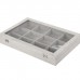 Velvet Earring Organizer Tray Earring Display Case with Clear Glass Lid Jewelry Storage Box Fit Most Room Space 