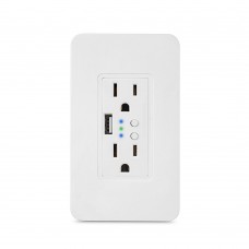 WiFi Wall Socket Smart USB Wall Outlet APP Control Voice Control For Amazon Alexa Google Assistant 