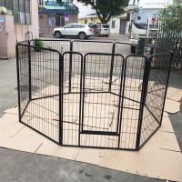 31.5'' Dog Playpen Dog Exercise Pen Dog Kennel Fence w/Door 8 Panel Outdoor Indoor 60 x 80cm