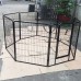 31.5'' Dog Playpen Dog Exercise Pen Dog Kennel Fence w/Door 8 Panel Outdoor Indoor 60 x 80cm