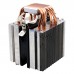 4Pin CPU Cooler 1155 1156 AVC Pure Copper 6 Heat Pipe Single Cooling Fan Support Intel AMD