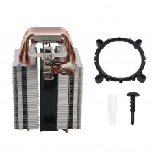 4Pin CPU Cooler 1155 1156 AVC Pure Copper 6 Heat Pipe Single Cooling Fan Support Intel AMD