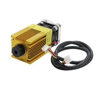 2500mW Laser Module 2.5W Blue Violet 445nm 3P 12V with TTL/PWM Adjustable Focus Golden