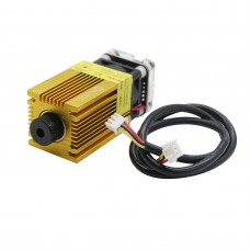 2500mW Laser Module 2.5W Blue Violet 445nm 3P 12V with TTL/PWM Adjustable Focus Golden