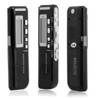 USB Voice Activated Recorder Digital Voice Recorder MP3 Player Dictaphone 8GB Black