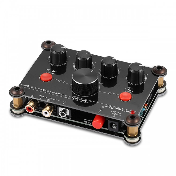 4Channel Headphone Amplifier Splitter Independent Volume Control