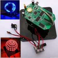 DIY Rotating 56-LEDs POV Clock Parts (Blue POV LED Parts Kit Unfinished + TTL Serial Downloader) 