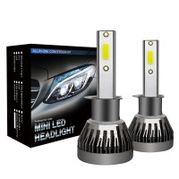 LED Headlight Bulbs H1 Car Headlight Bulbs COB Waterproof 6000K 36W/Pair MINI1-H1