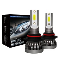 LED Headlight Bulbs 9005 HB3 H10 LED Bulb 6000K COB Waterproof 36W/Pair MINI1-9005HB3H10