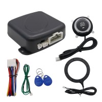 Car Alarm System Keyless Entry Push Engine Start Stop Button RFID Lock System for 12v Cars