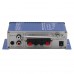 Mini Bluetooth Hi-Fi Stereo Audio Power Amplifier PC/MP3/USB/DVD/SD Card with DC 12V/5A Adaptor(Blue)