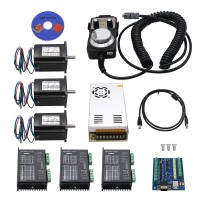 5 Axis CNC Kit Nema 23 Stepper Motor 57+DM542 Stepper Motor Driver+MACH3 USB CNC 5 Axis Control Card